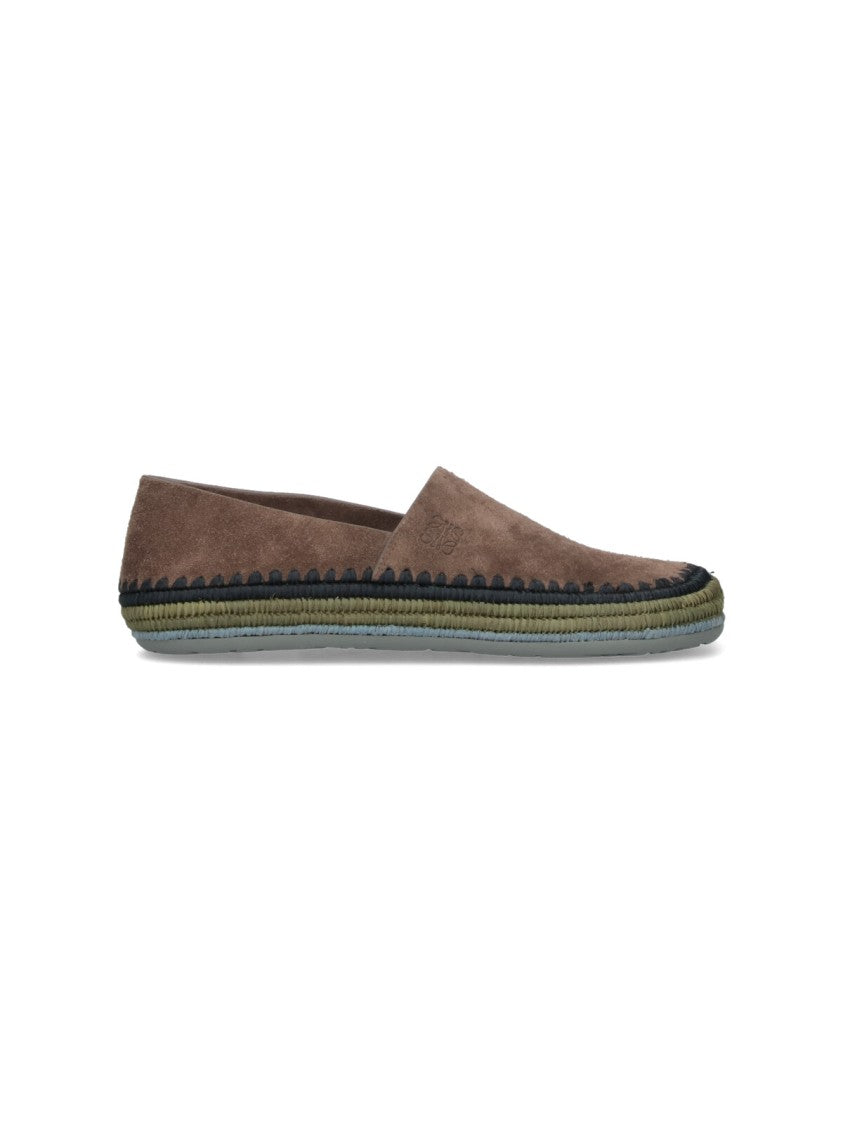 Loewe X Paula's Ibiza "Slipper Rio" Moccasins, In Brown Suede
