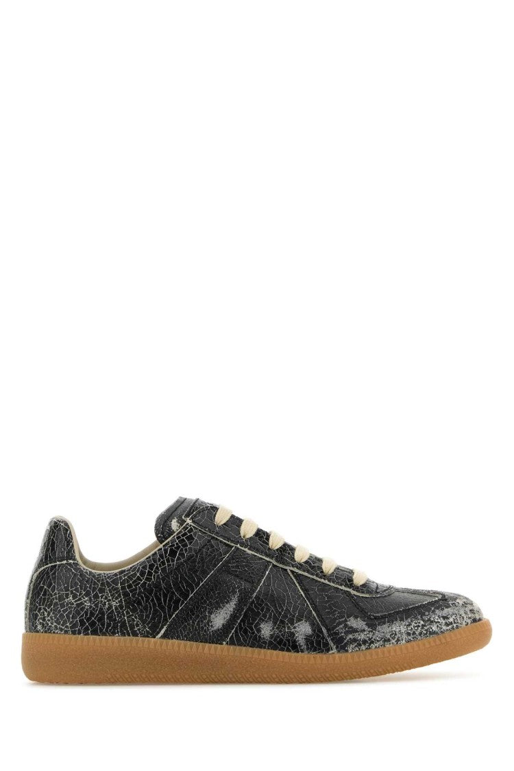 Maison Margiela Black Leather Sneakers