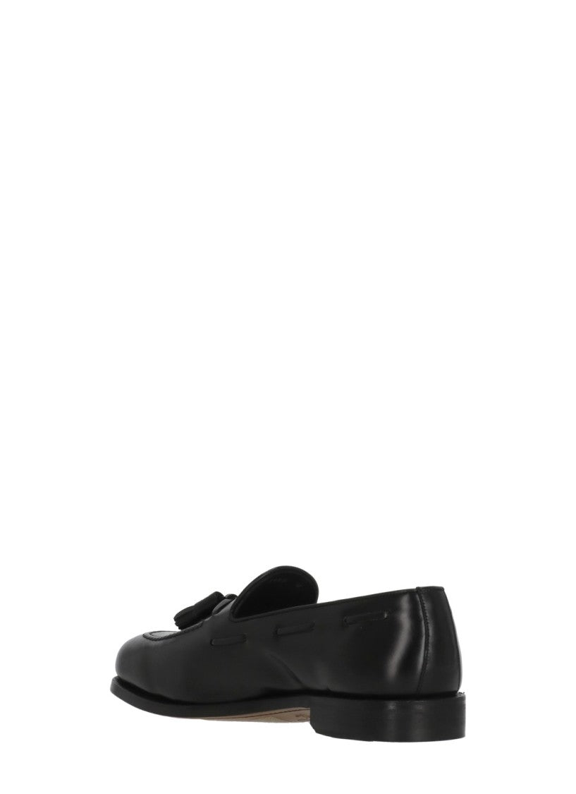 Berwick 1707 Black Tassels Polished Leather Loafers