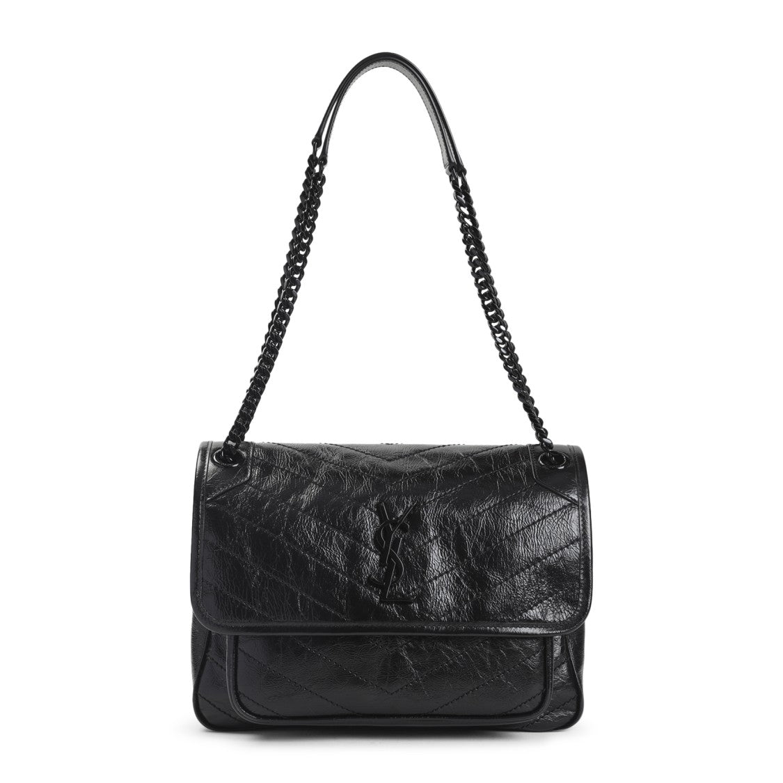 Saint Laurent Niki Medium Black Calf Leather Shoulder Bag