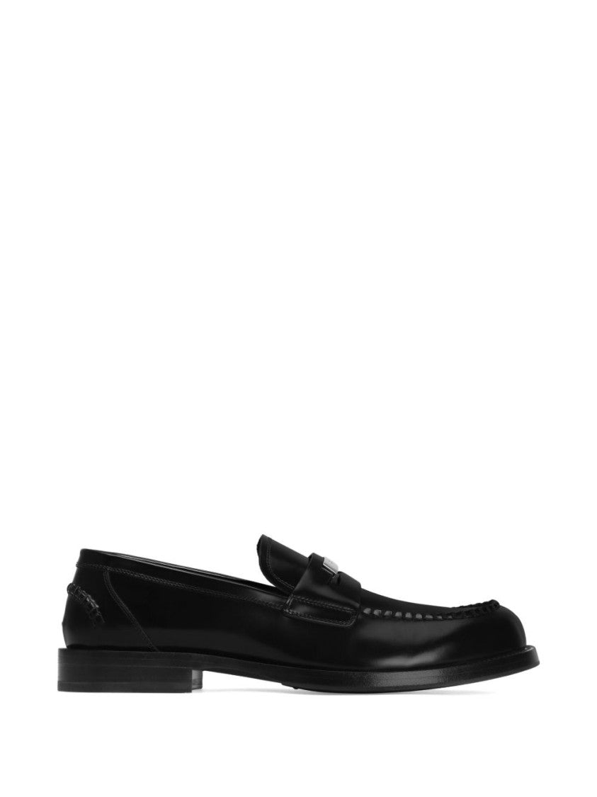 Dolce & Gabbana Polished Leather Moccasin Loafers