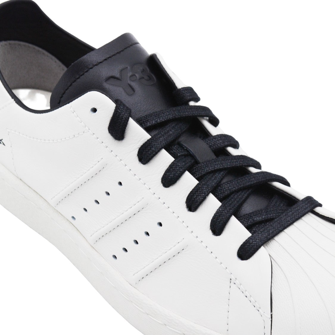 Y-3 Smooth White Leather Low-Top Sneakers