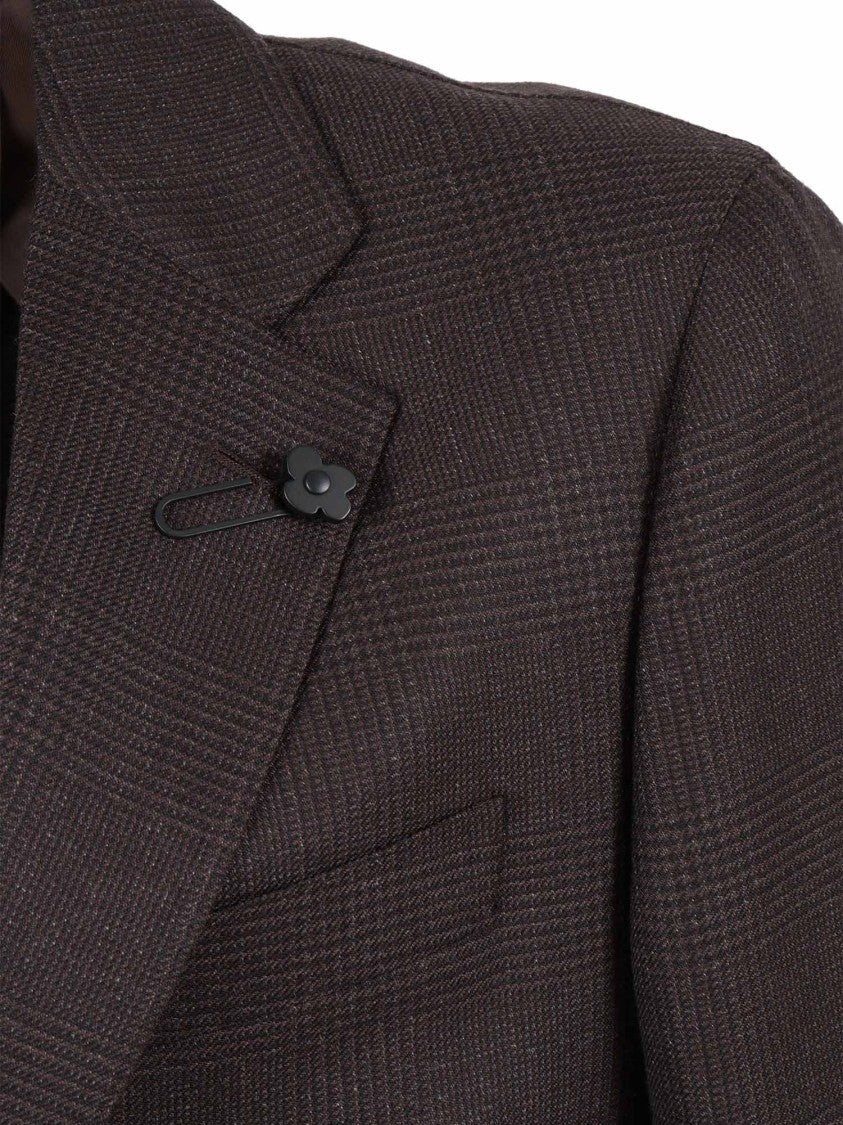 Lardini Tailored Brown Checkered Two-Piece Suit