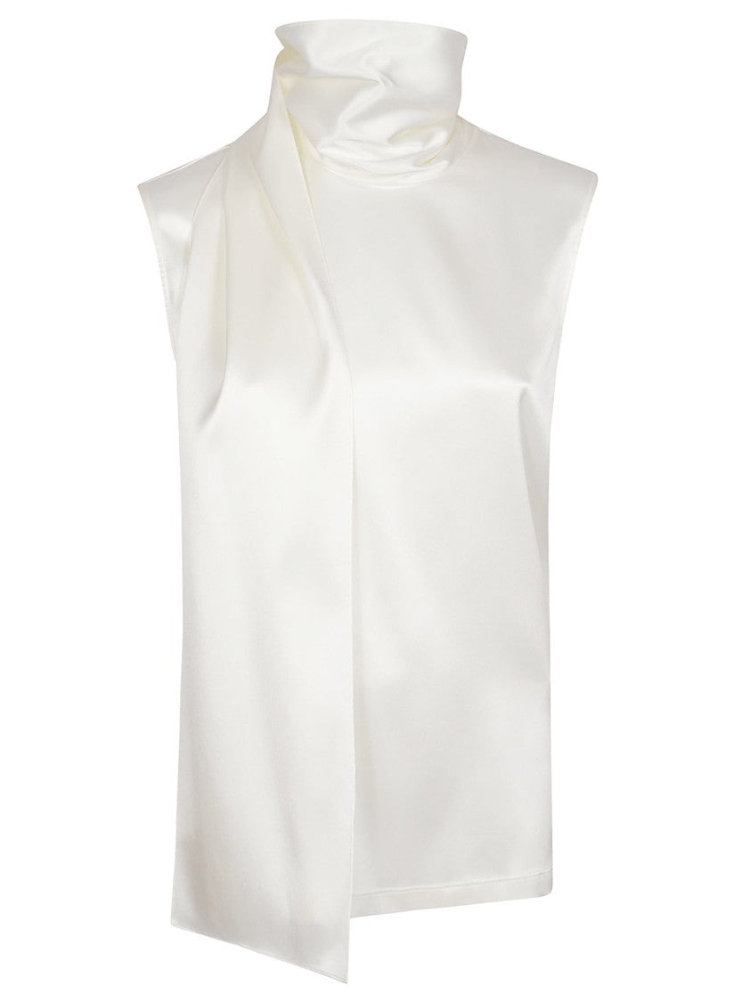 Bottega Veneta Draped Asymmetrical Overlay Top