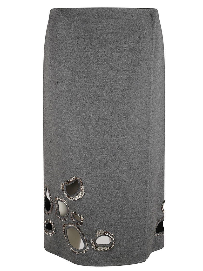 Fabiana Filippi Refined Wrap Skirt In Fine Double Wool