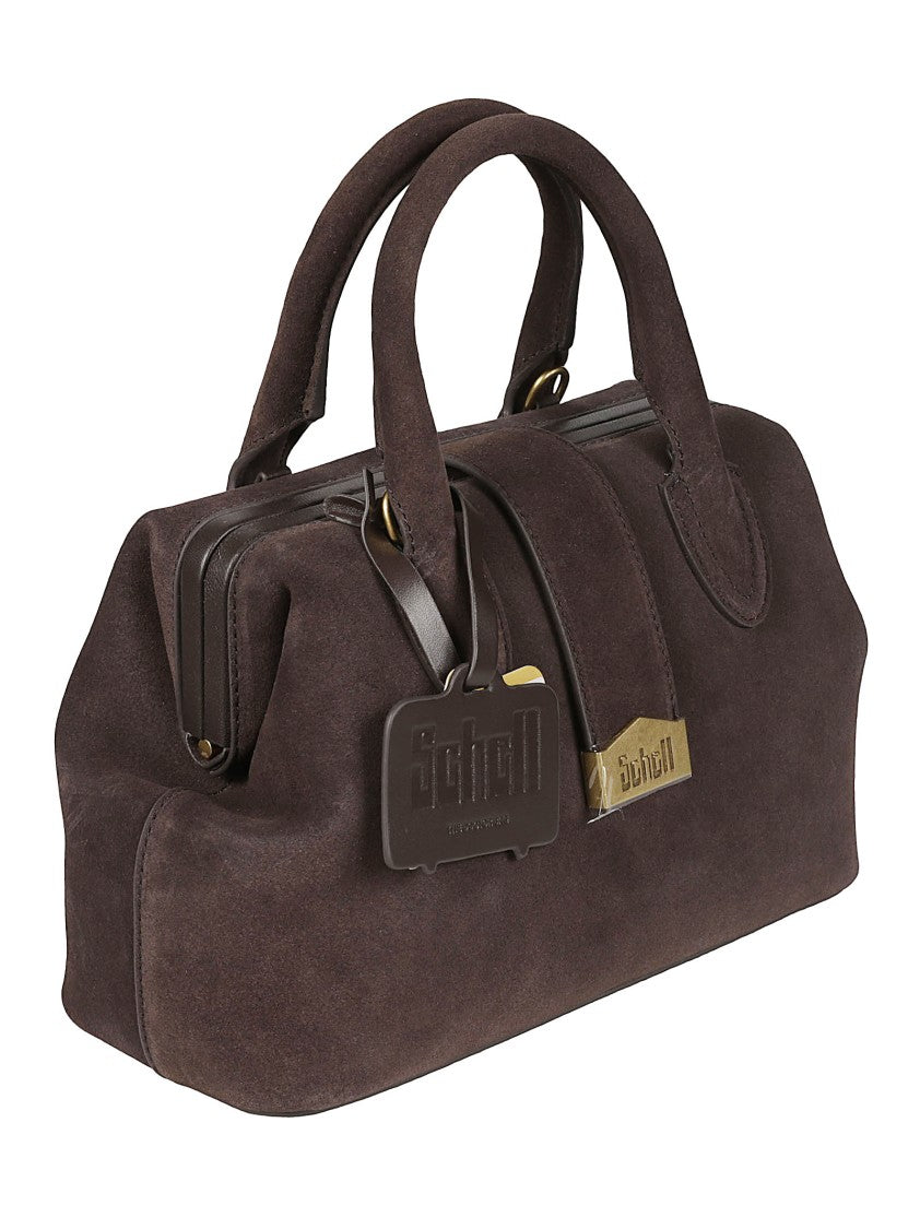 Schell 1865 Small Doctor Structured Clasp Leather Handbag