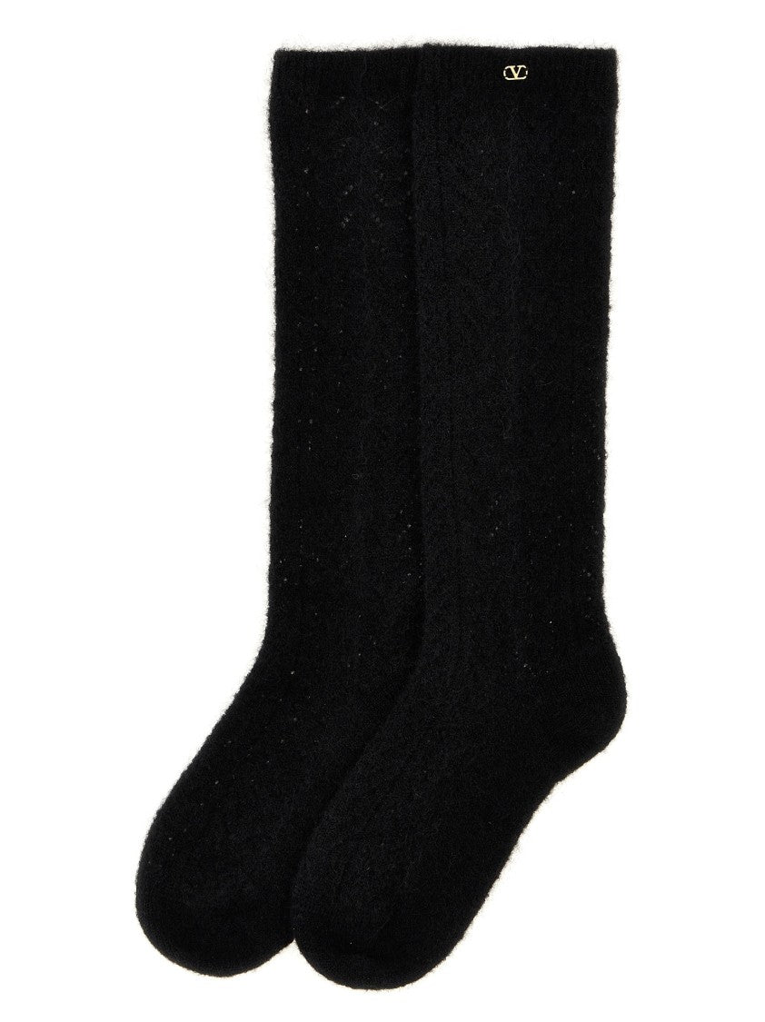 Valentino Garavani Knee-High Mohair Socks