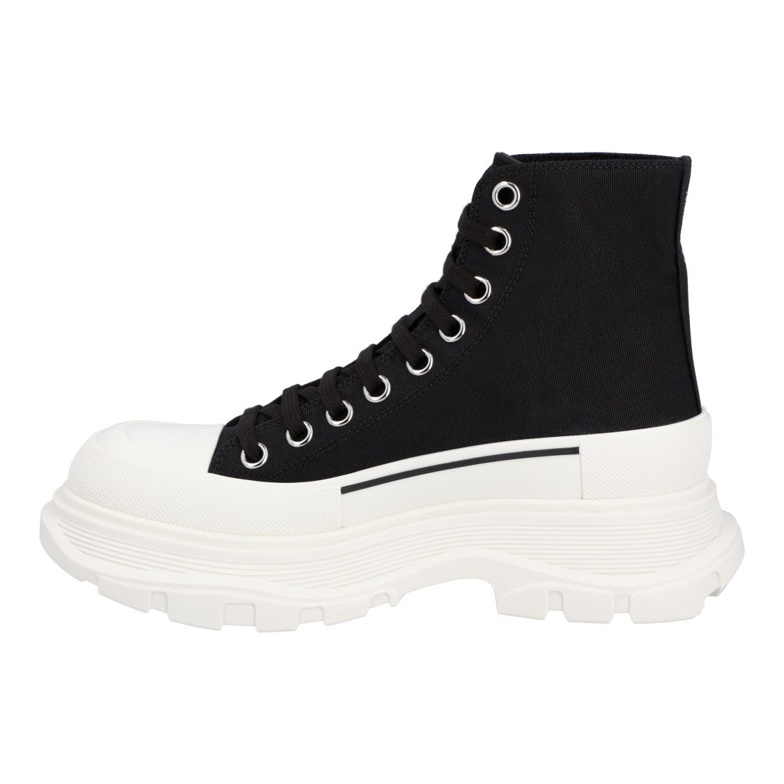 Alexander Mcqueen Tread Slick Boot In Black/White