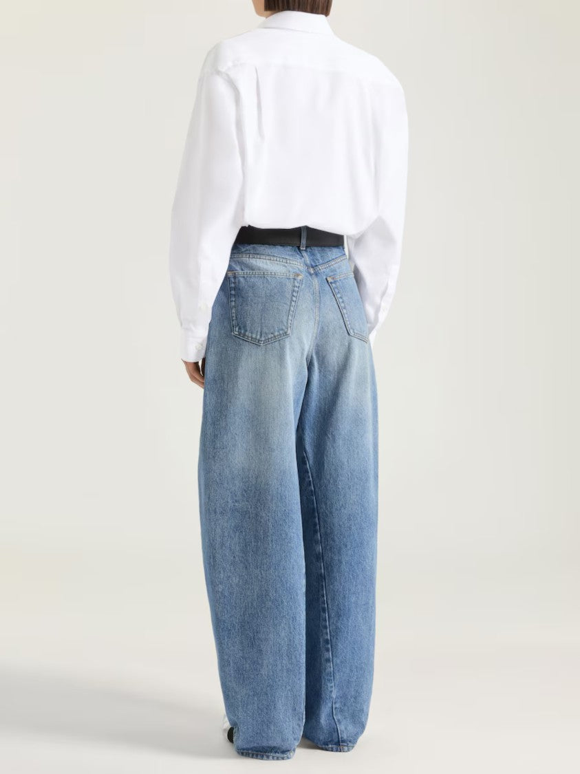 Givenchy Cocoon High Waist Cotton Jeans