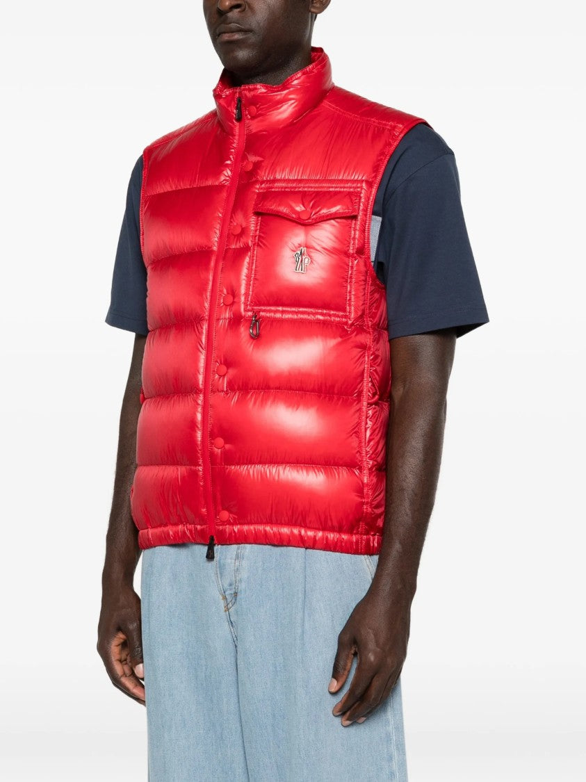 Moncler Grenoble Red Uychi Quilted Nylon Puffer Vest
