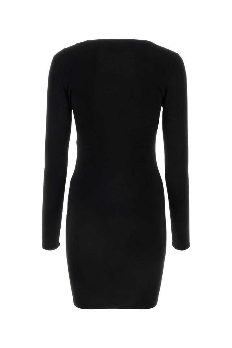 Saint Laurent Black Stretch Viscose Blend Dress