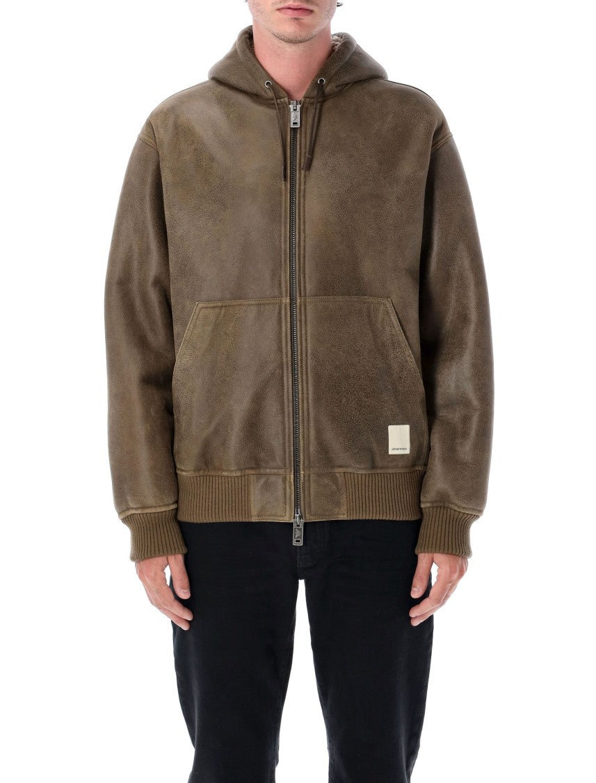 Emporio Armani Lamb Shearling Oversized-Fit Blouson