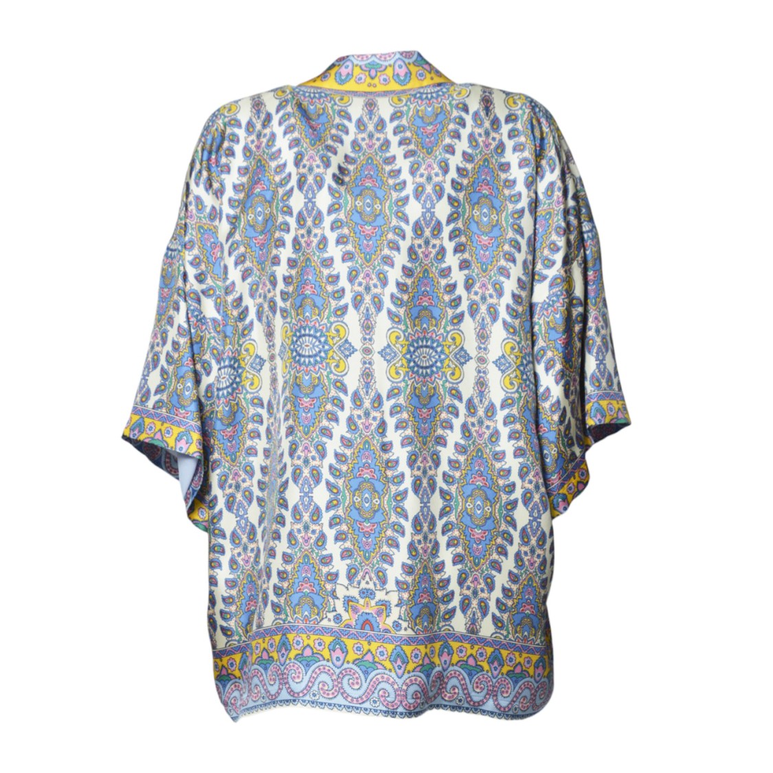 Etro Kesa In Cream Silk Twill Medallion Print