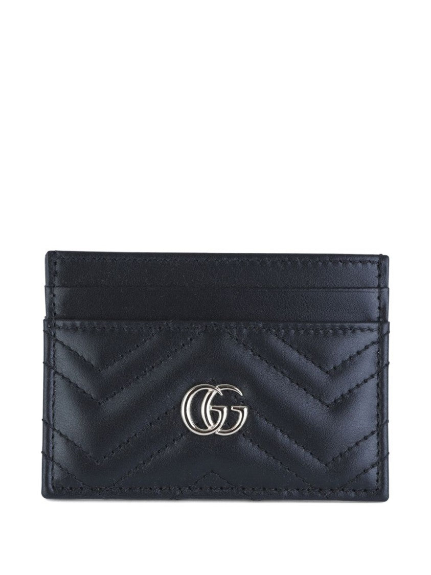 Gucci Chevron Quilted Calfskin Leather Cardholder