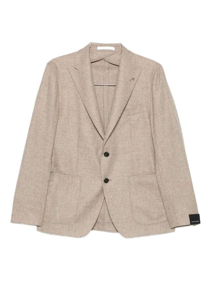 Tagliatore Tailored Tortora Jacket With Cashmere Blend