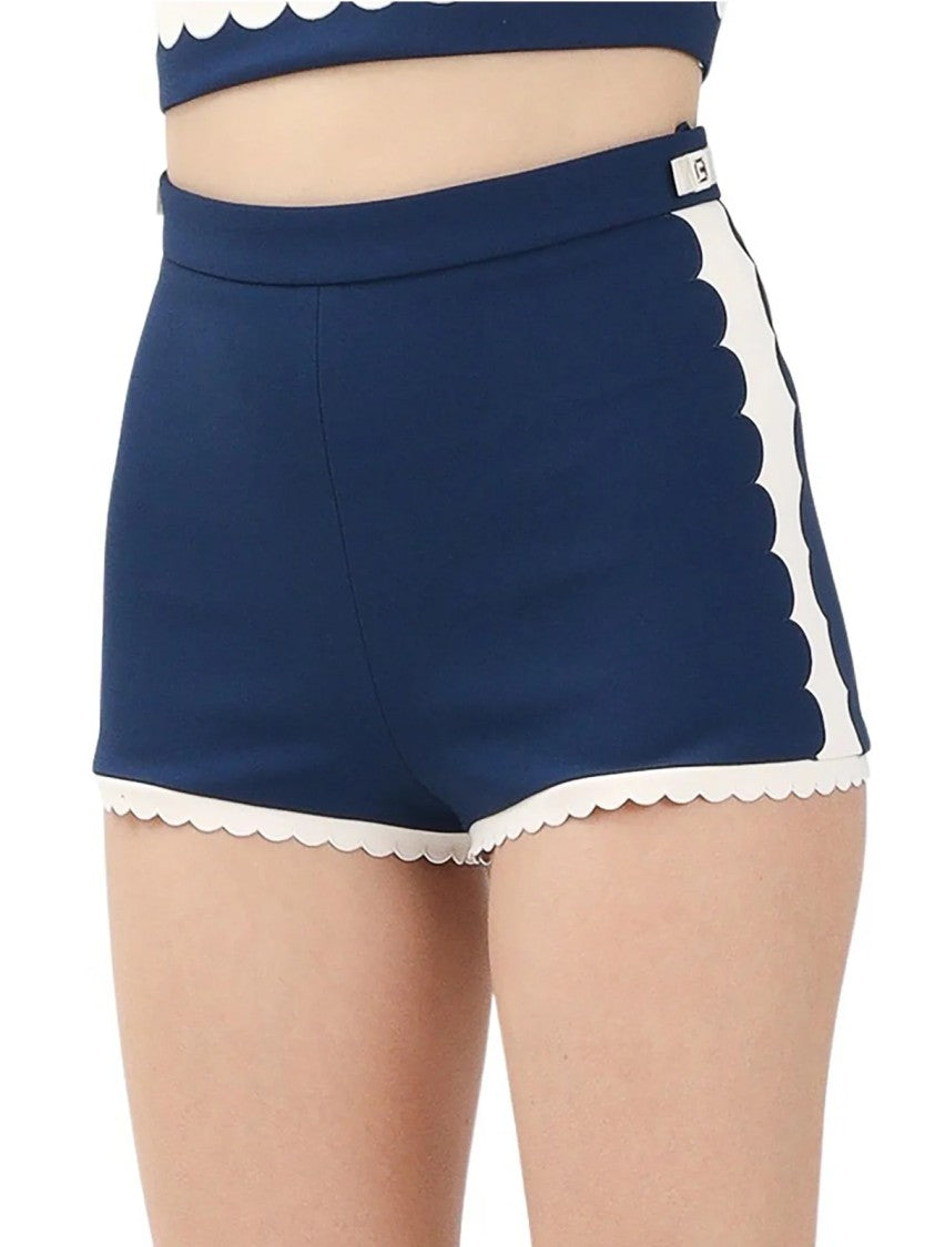 Elisabetta Franchi Blue Polyester Elastane Women Shorts