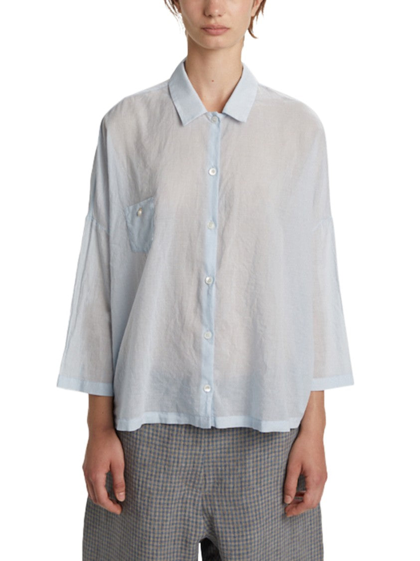 Phisique Du Role Loose-Fit Cotton Muslin Shirt With Classic Collar