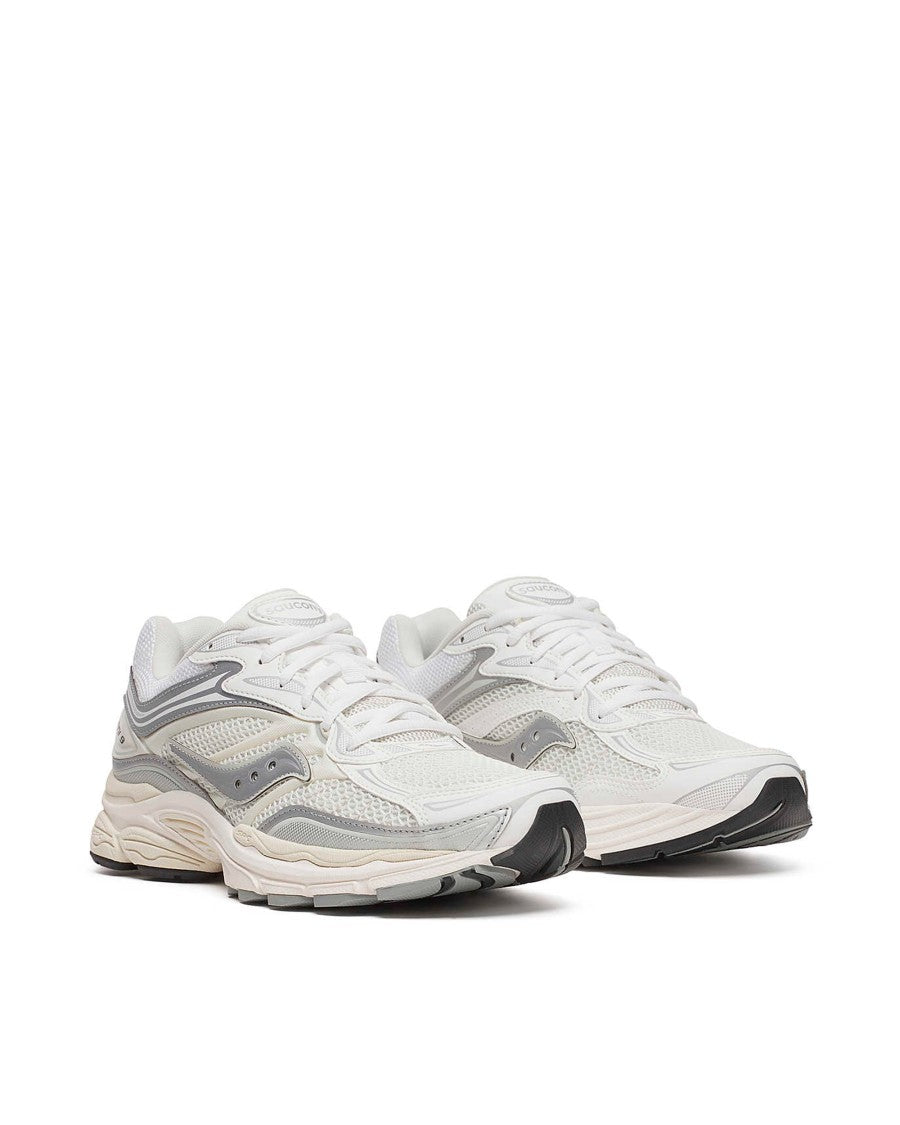 Saucony White/Silver Progrid Omni 9 Sneakers
