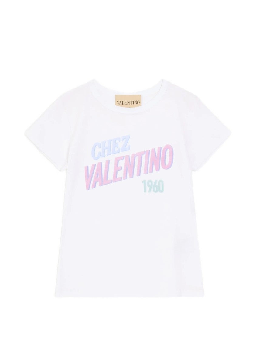 Valentino Pastel Graphic Design Cotton T-Shirt