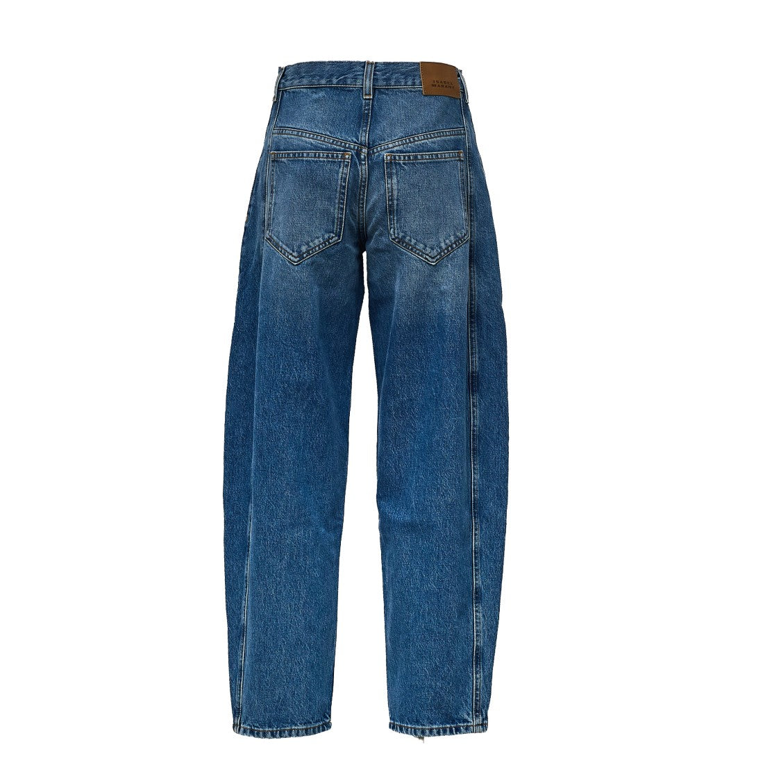 Isabel Marant Timeless Denim Pants With Barrel Cut And Concealed Closure
