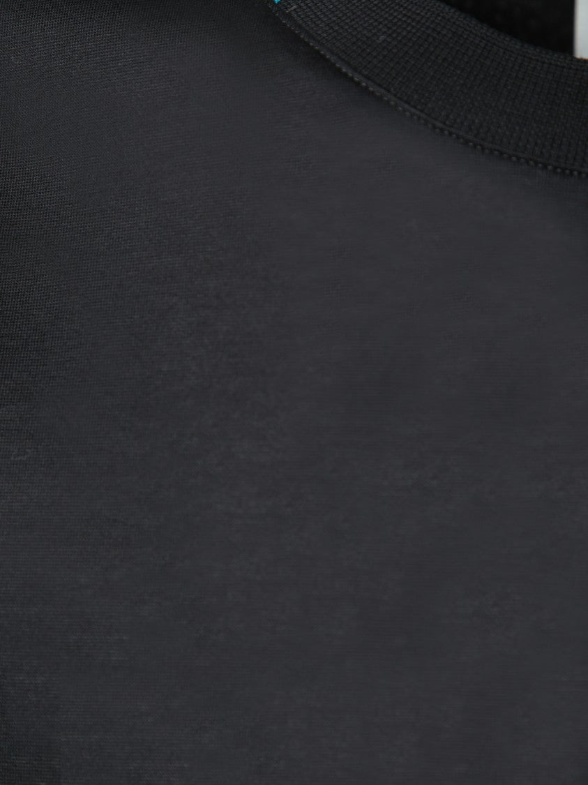 Paul Smith Black T-Shirt With Multicolor Striped Accents