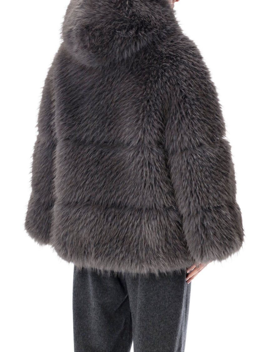 Sword Sword Faux Fur Gray Coat