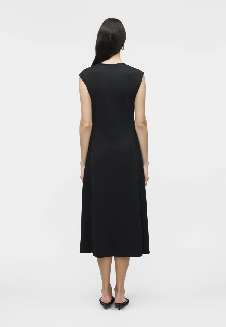 Max Mara A-Line Midi Dress With Draped Cowl Neckline