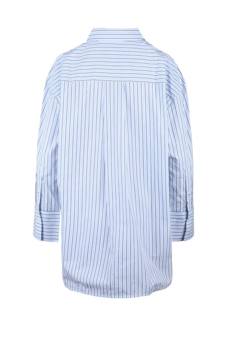 Tommy Hilfiger White Light Blue Striped Shirt