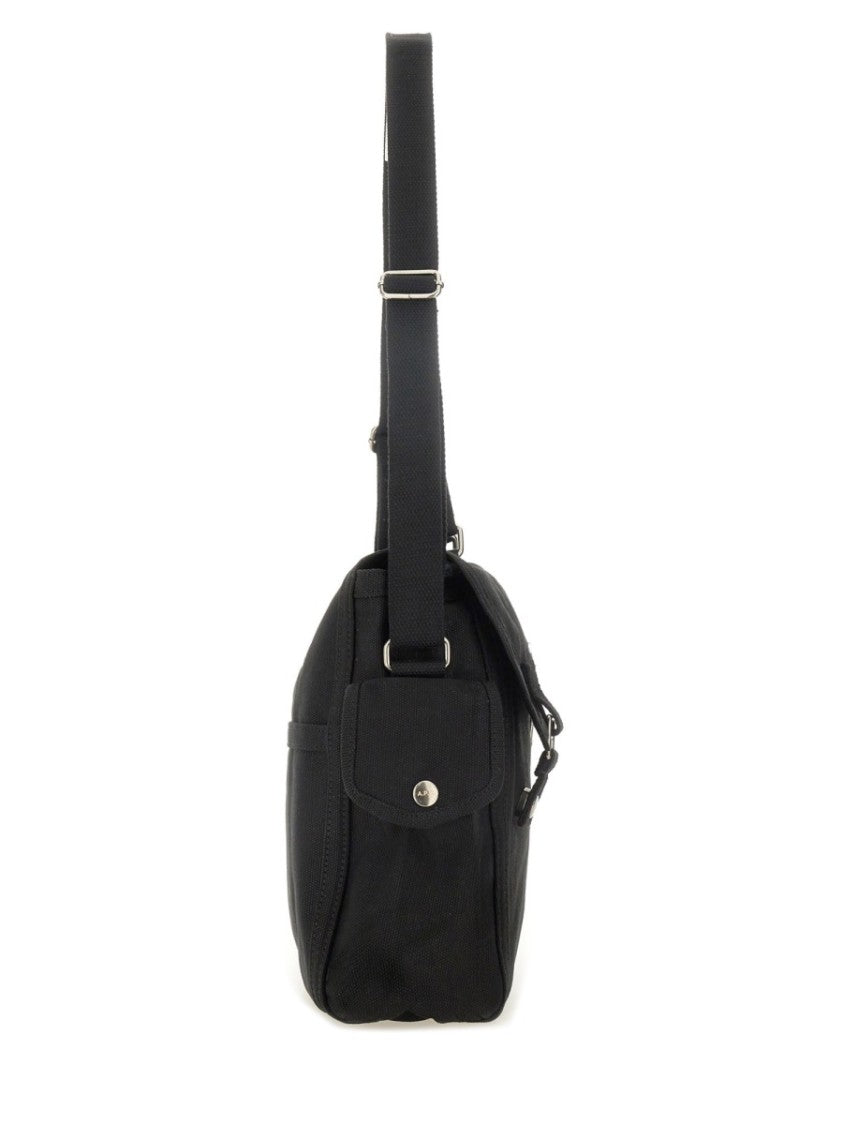 A.P.C. Structured Cotton Logo Shoulder Bag