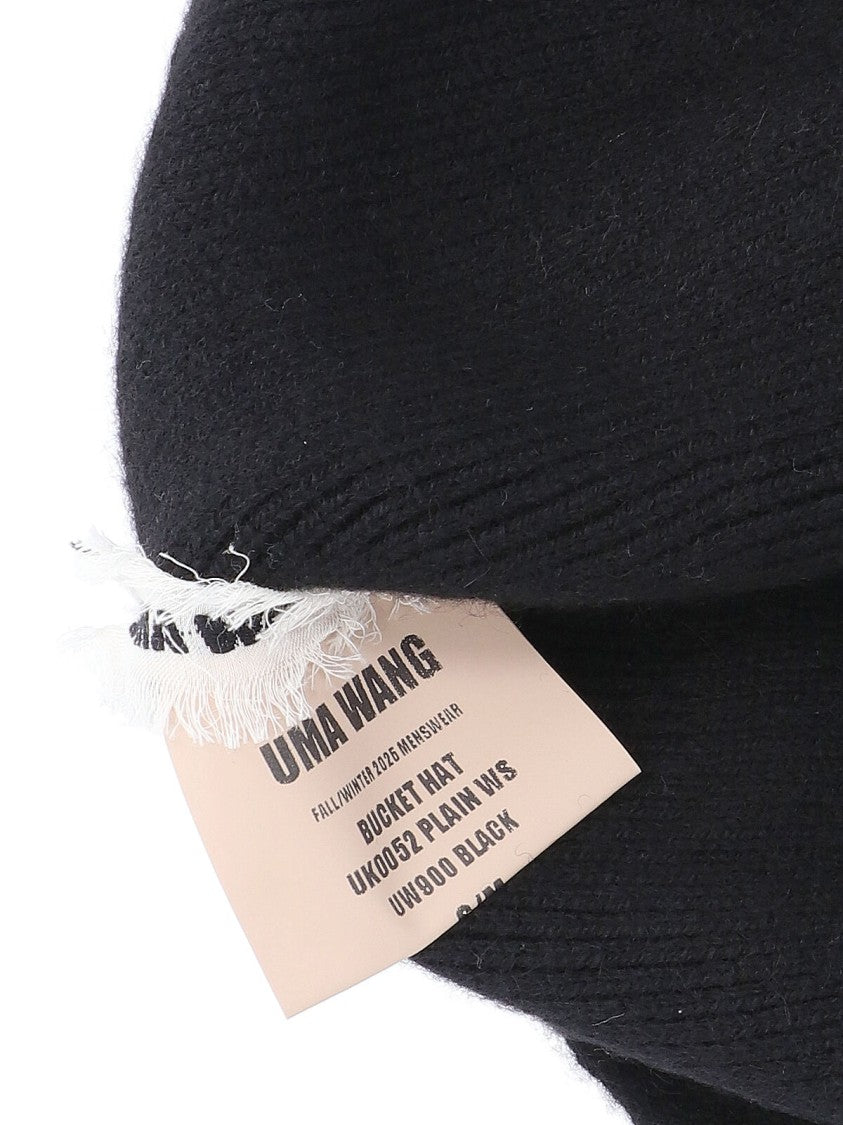 Uma Wang Black Bucket Hat With Soft Brim