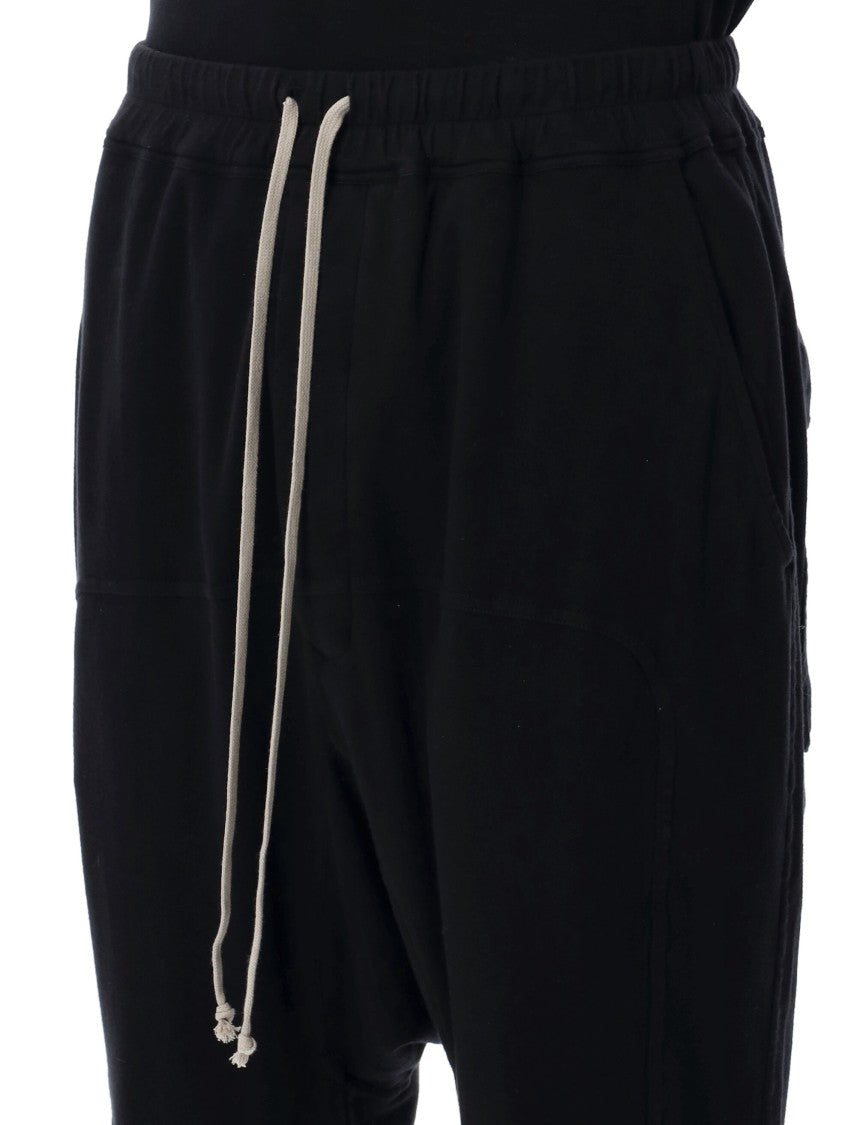 Drkshdw By Rick Owens Black Jersey Prisoner Drawstring Pants