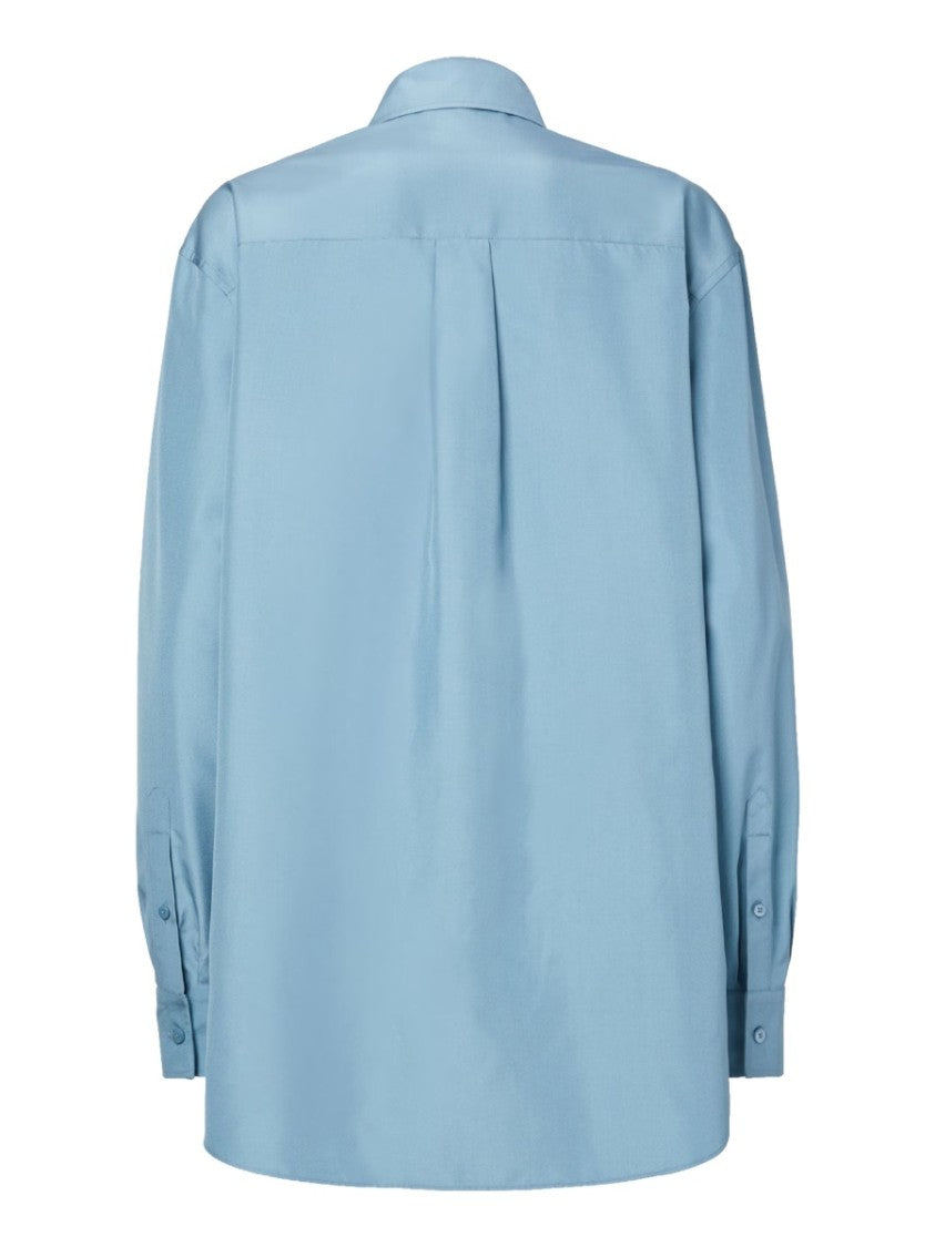 Fendi Concealed Button Placket Silk Shirt
