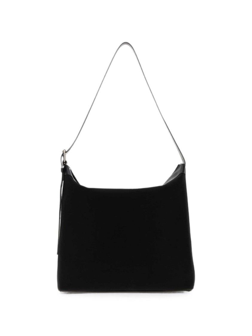 A.P.C. Minimalist Black Leather Shoulder Bag With Clean Lines
