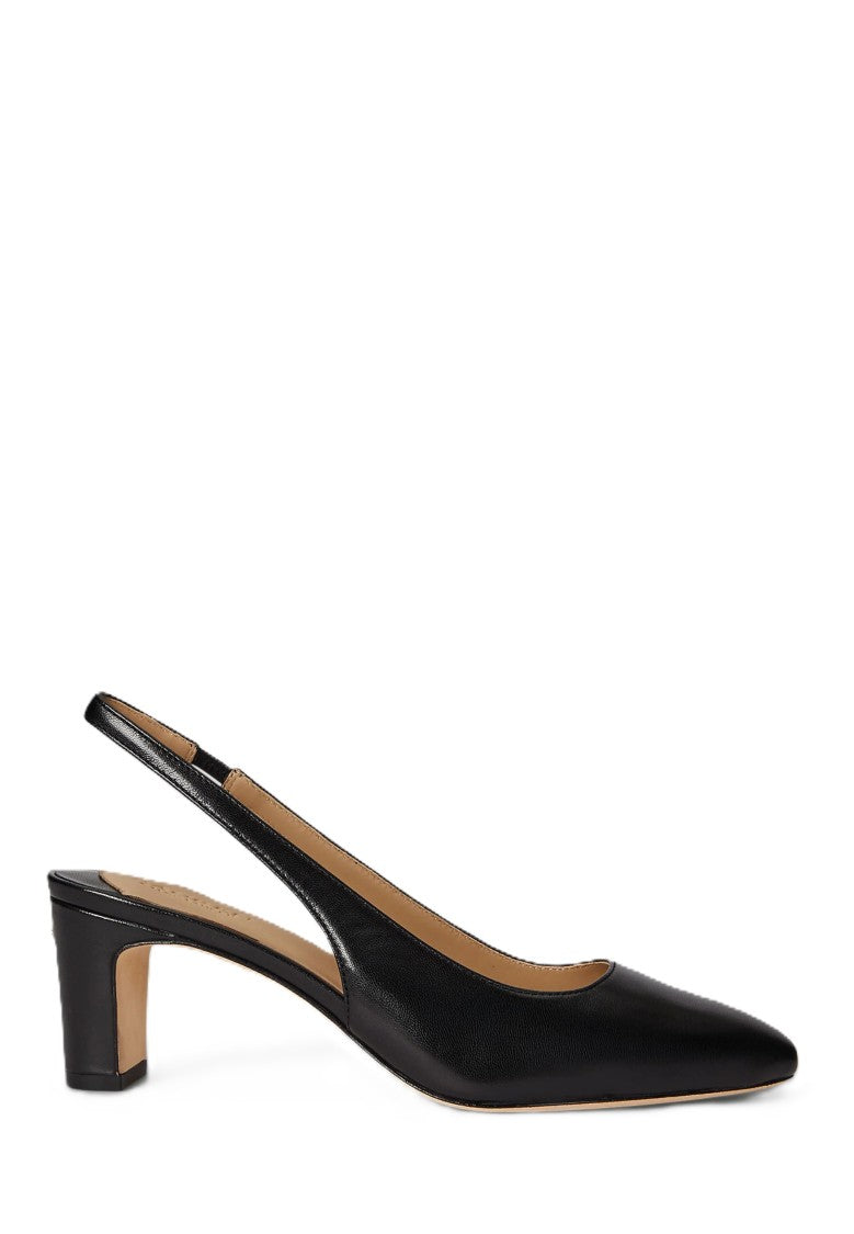 Lauren Ralph Lauren Black Klaire Suede Slingback Pumps