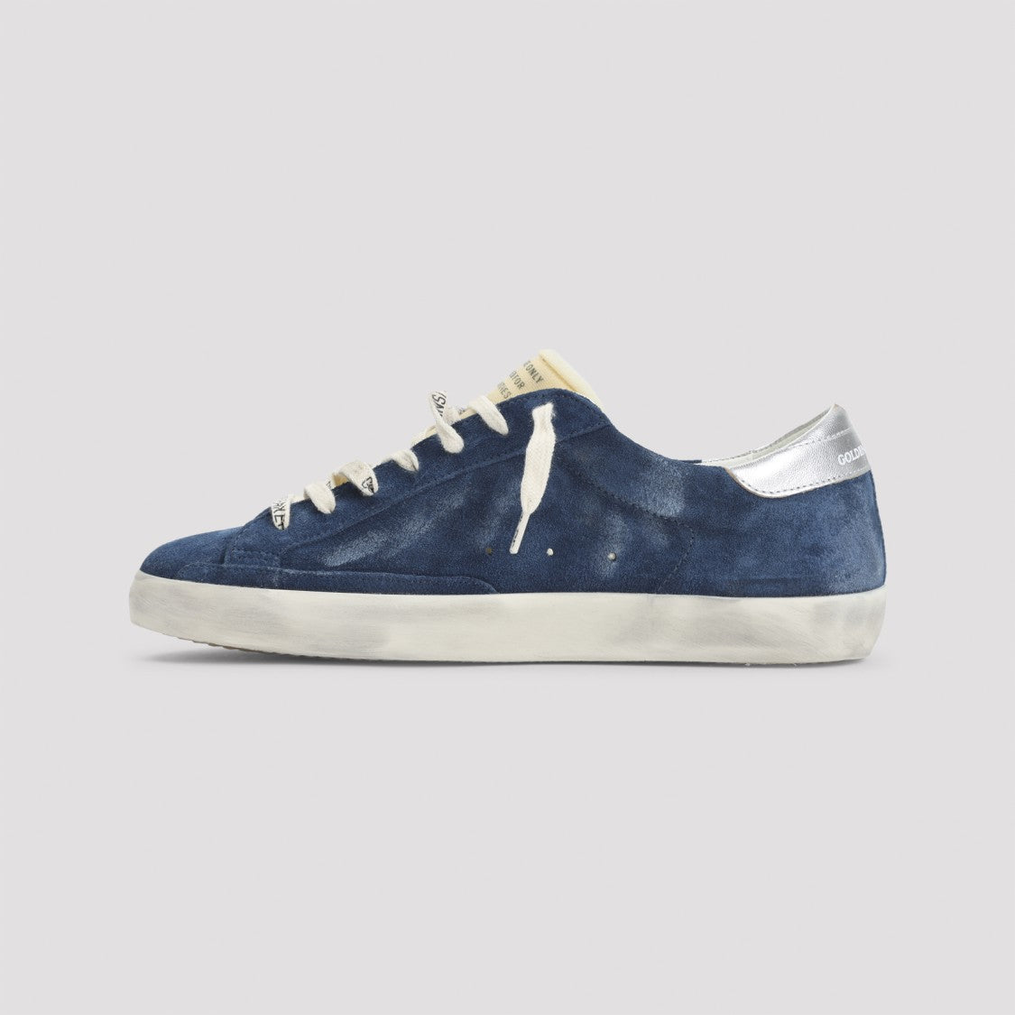 Golden Goose Aviator Blue Cow Leather Superstar Sneakers