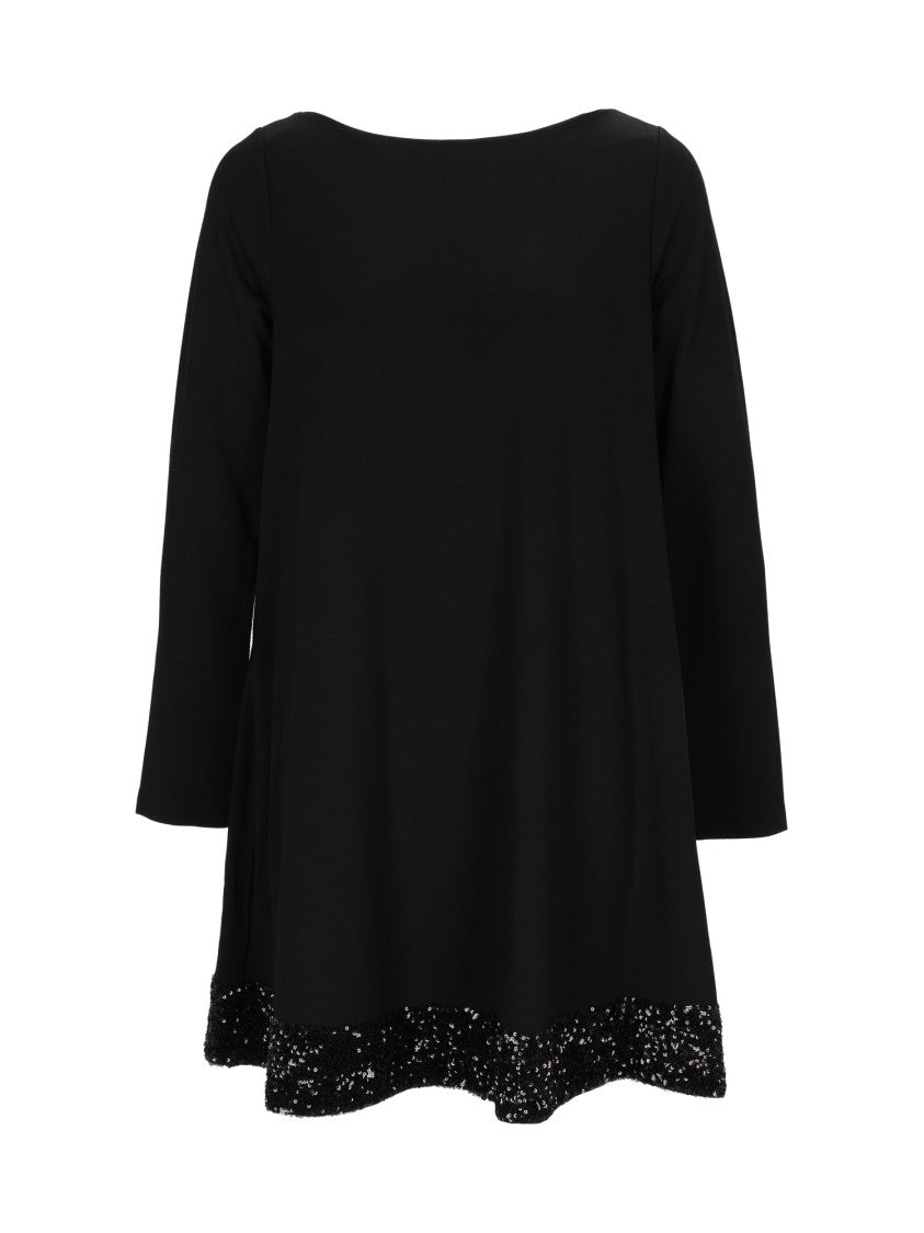 Emporio Armani Black Sequin Hem Day Dress