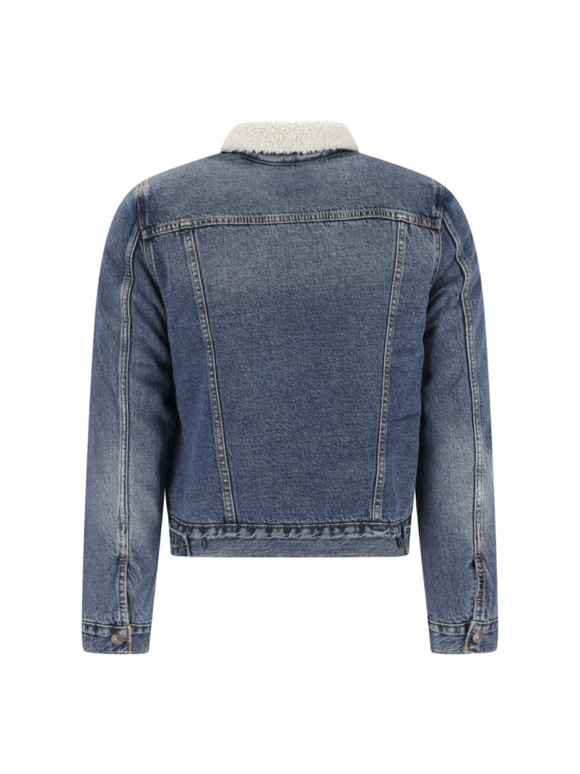 Levi's Strauss Blue Denim Sherpa Trucker Type Iii Jacket