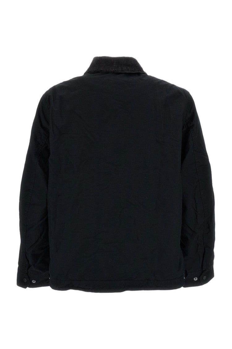 Barbour Black Winter Drifter Washed Waxed Cotton Jacket