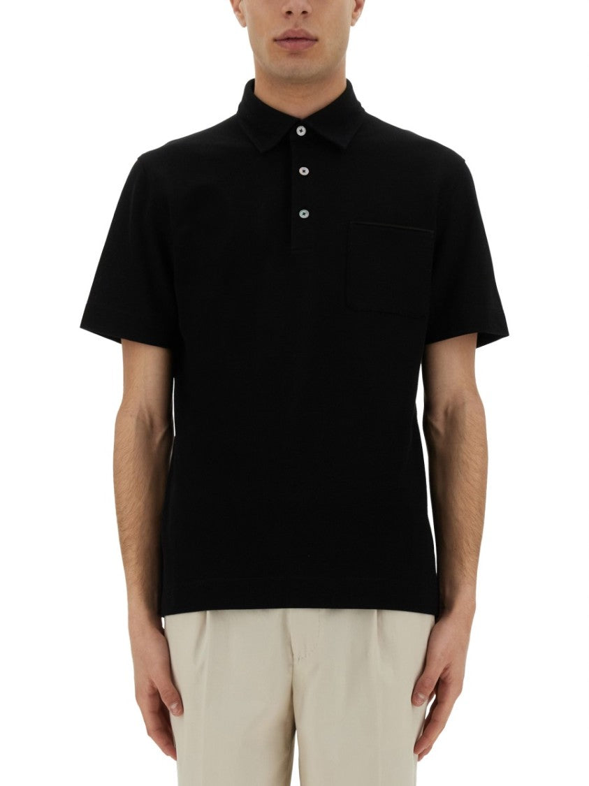Zegna Classic Piquet Polo With Buttoned Placket