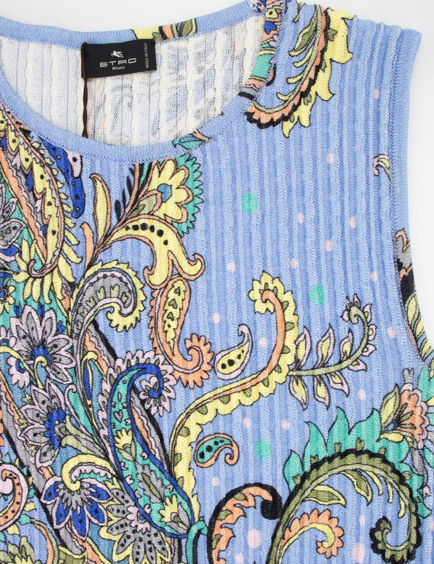 Etro Fitted Crew Neck Top With Floral