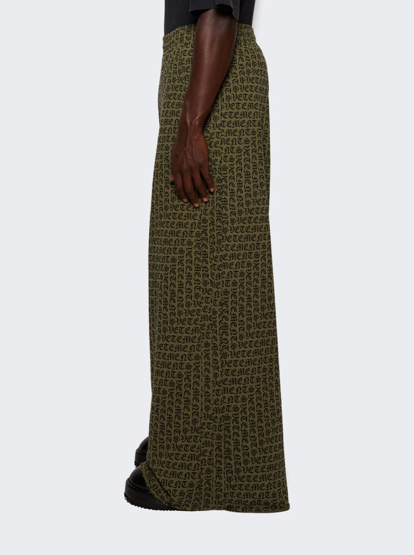 Vetements Gothic Monogram Sweatpants Khaki