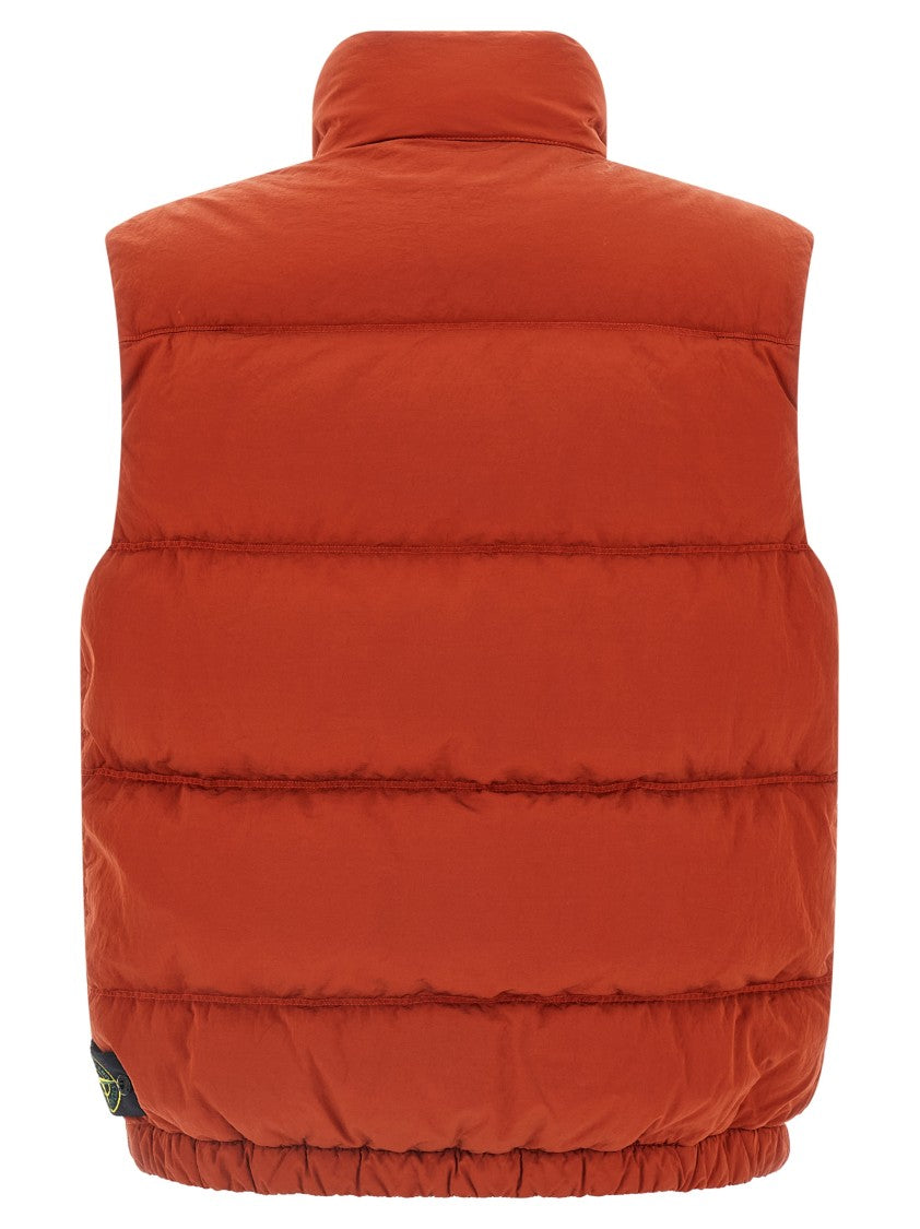 Stone Island Quilted Padded Vest With High Neck