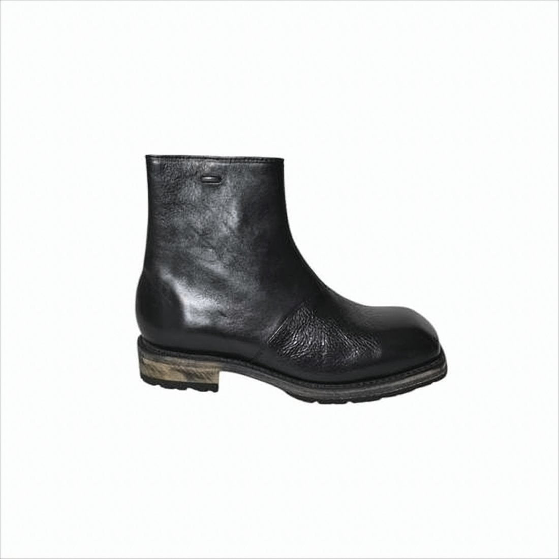 Our Legacy Smooth Leather Ankle Boots With Textured Sole