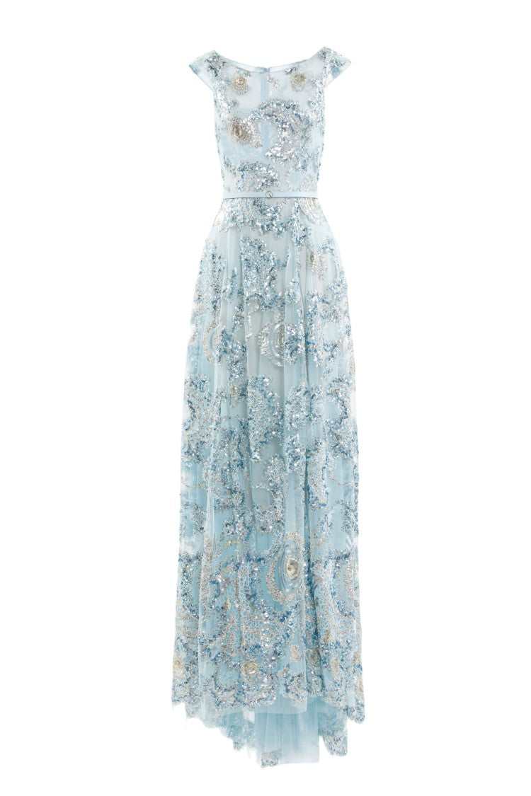 Saiid Kobeisy Embroidered Tulle Long Dress