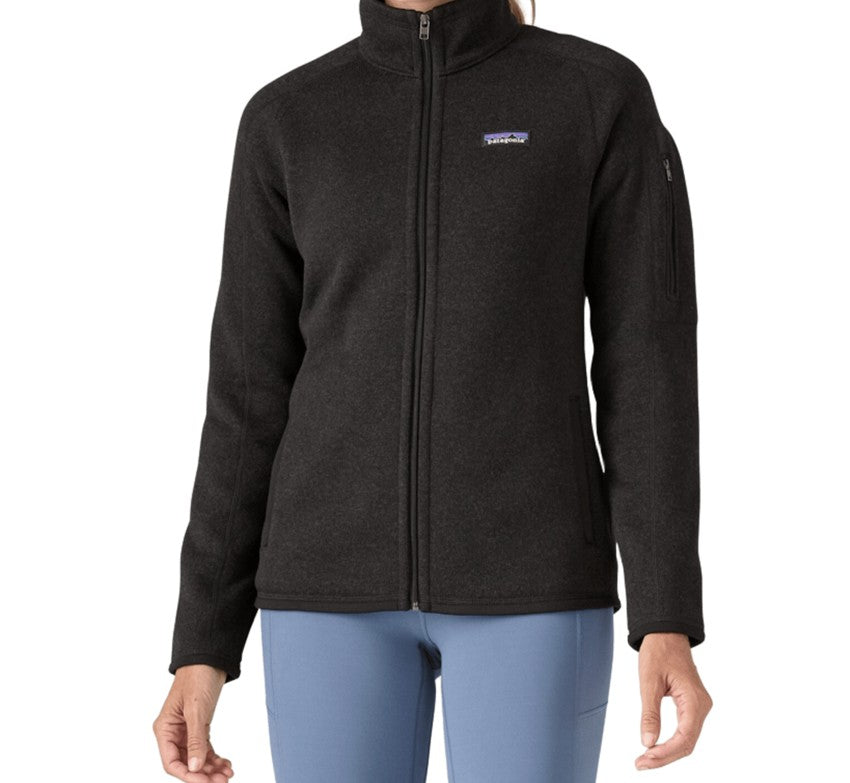 Patagonia Black Fleece Jacket With Structured Collar