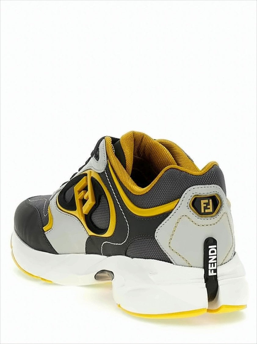 Fendi Dynamic Layered Sneakers With Calf Leather
