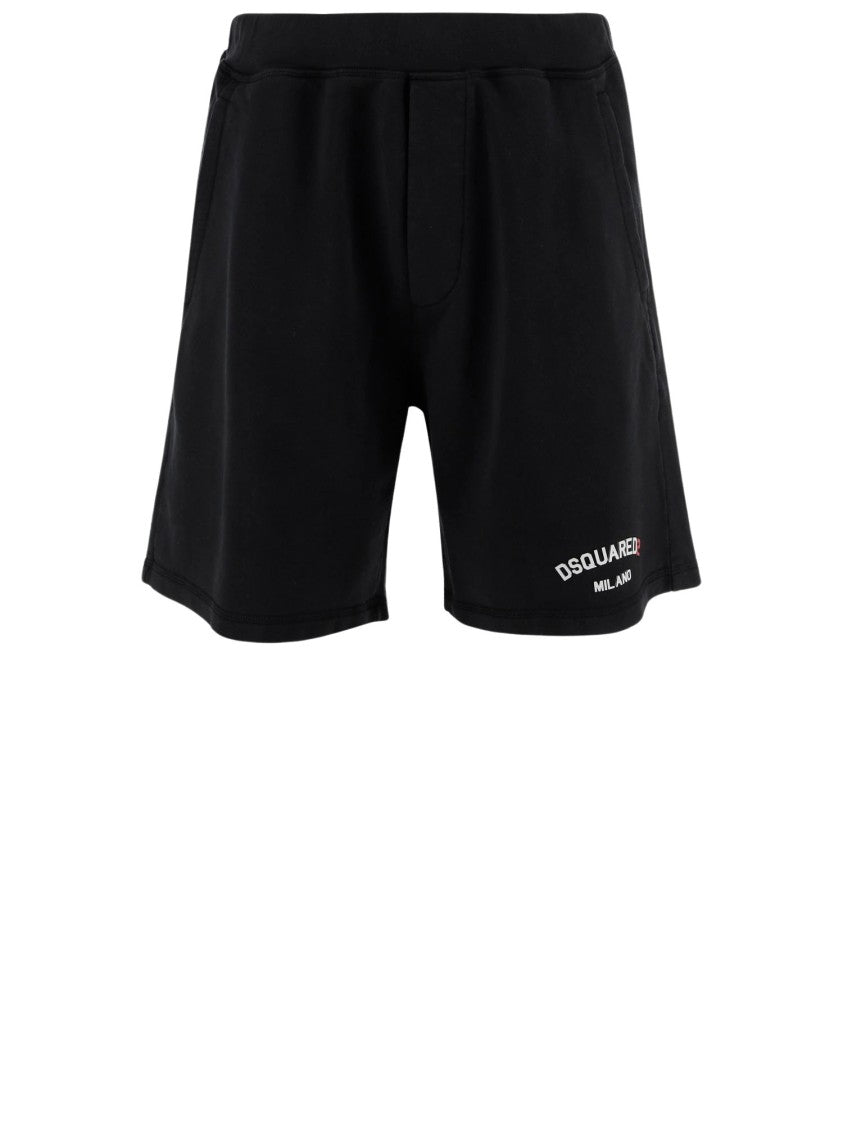 Dsquared2 Cotton Short Pants With Logo