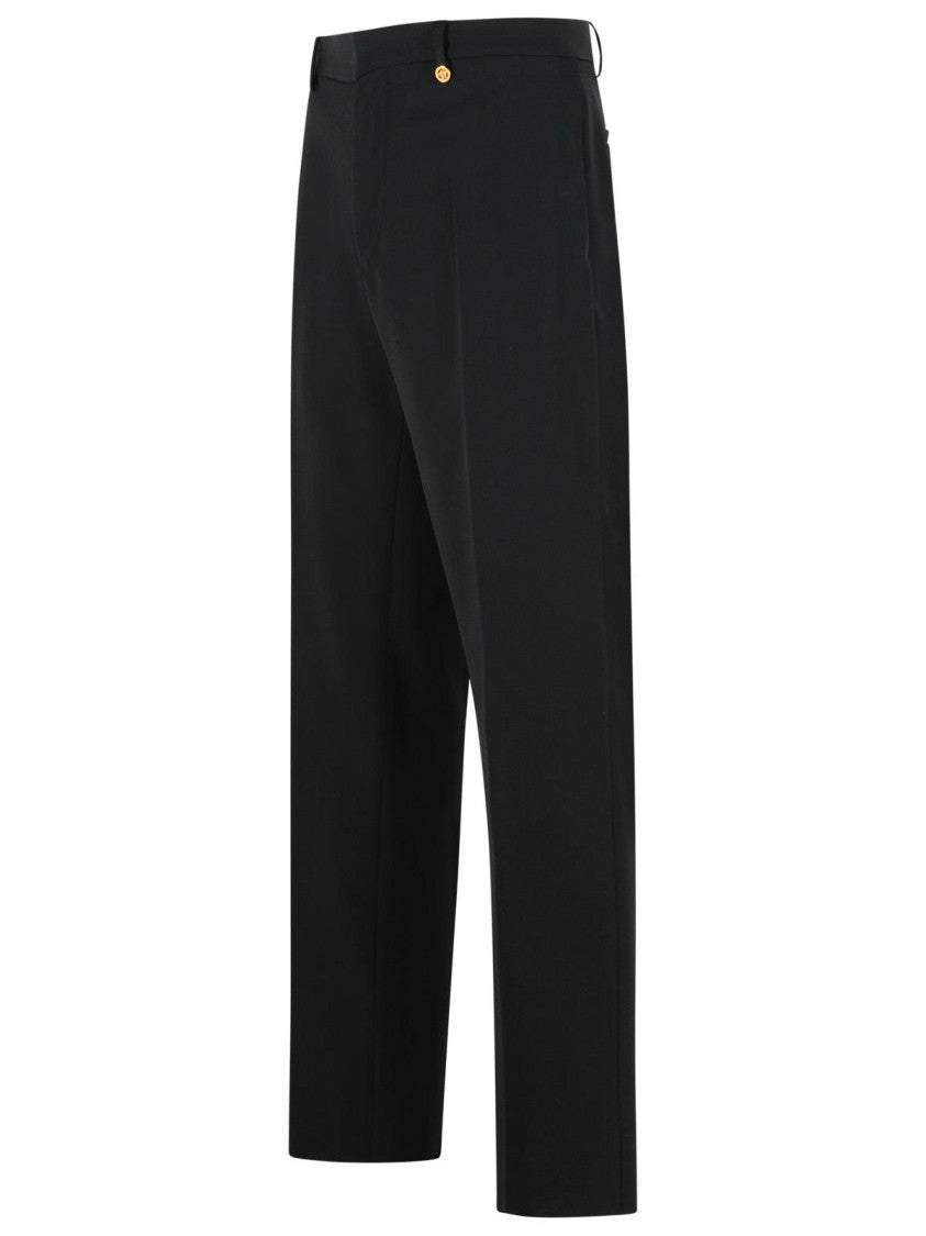Versace Black Virgin Wool Trousers