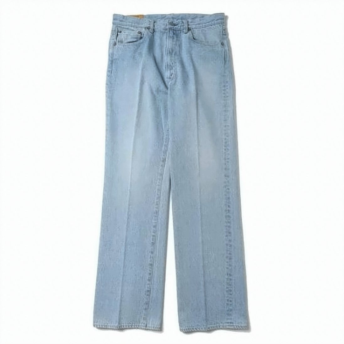 Kaptain Sunshine Light Blue Straight-Leg Denim Pants With Classic Five-Pocket Design
