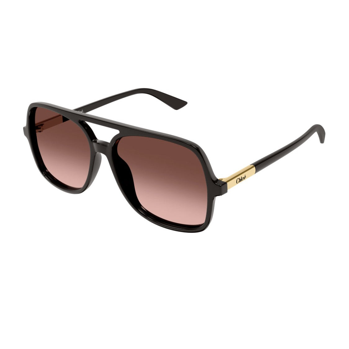 Chloé Recycled Acetate Grey Copper Sunglasses With Copper Gradient Lenses